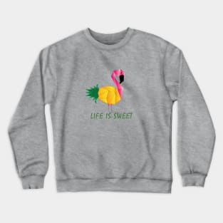 Geometric Flamingo Art | Pineapple Crewneck Sweatshirt